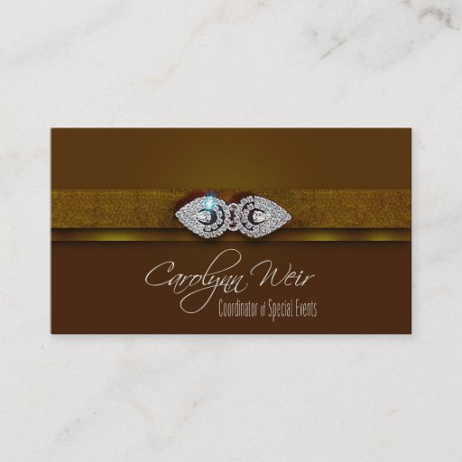 Customizable "Bejeweled" - Glamorous Elegant Event Planner Business Card