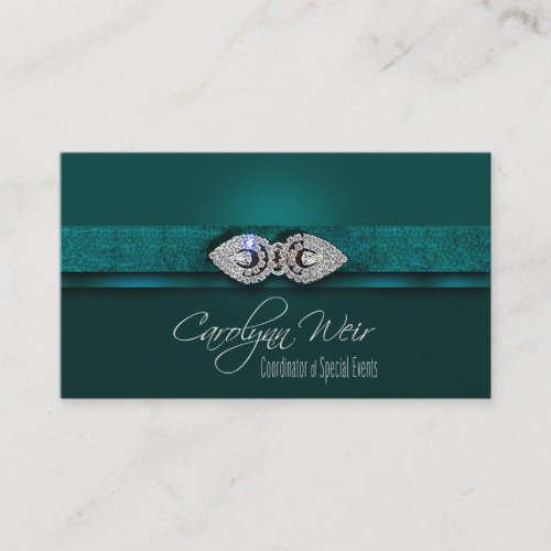 "Bejeweled" - Glamorous Elegant Event Planner Business Cards