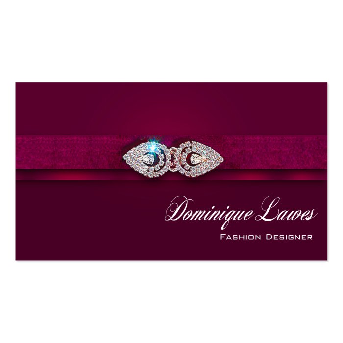 "Bejeweled"   Glamorous Elegant Fashion Designer Business Card Templates