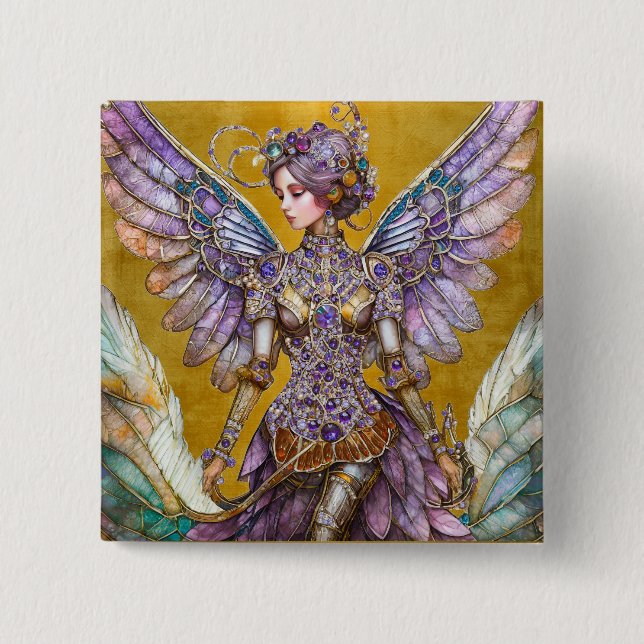 Bejeweled Sugar Plum Fairy Button (Front)