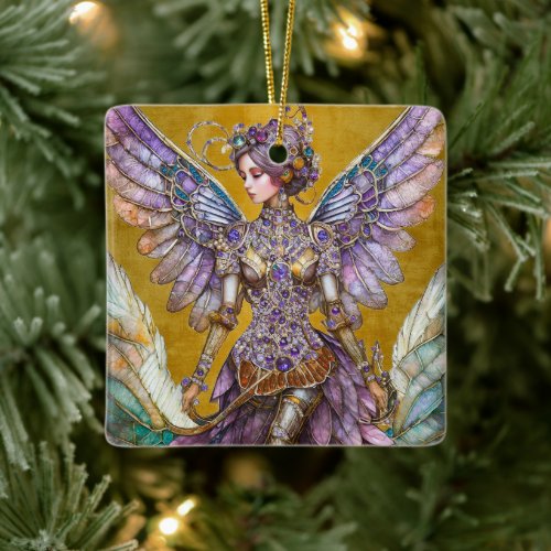 Bejeweled Sugar Plum Fairy Ceramic Ornament