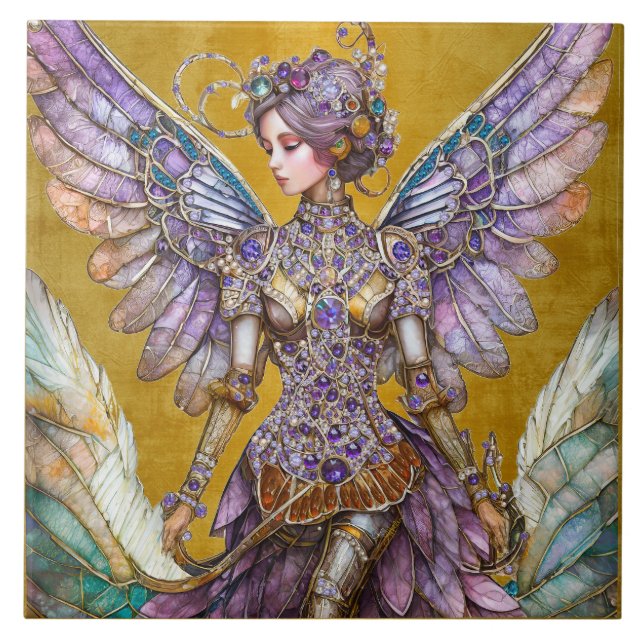 Bejeweled Sugar Plum Fairy Ceramic Tile (Front)