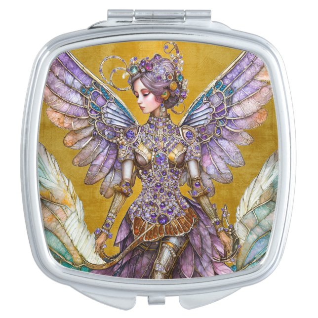 Bejeweled Sugar Plum Fairy Compact Mirror (Front)