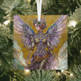 Bejeweled Sugar Plum Fairy Glass Ornament