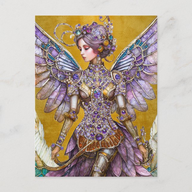 Bejeweled Sugar Plum Fairy Holiday Postcard (Front)