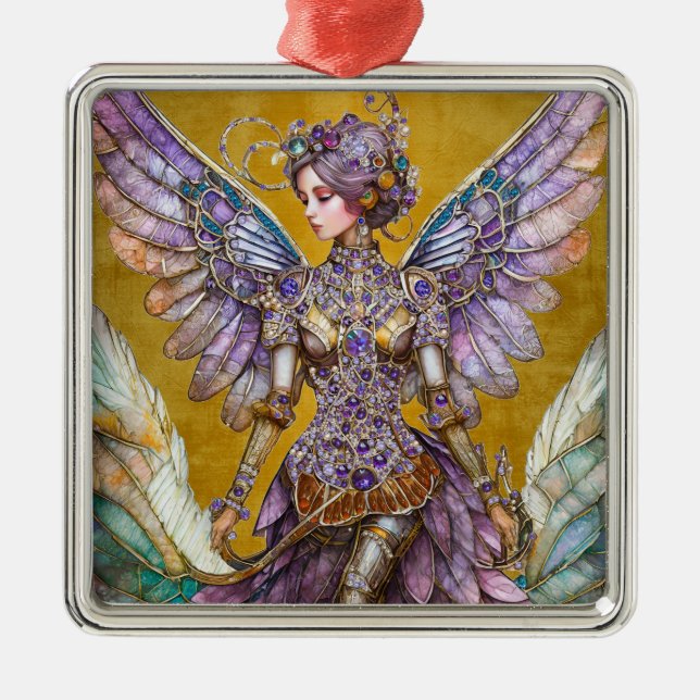 Bejeweled Sugar Plum Fairy Metal Ornament (Front)