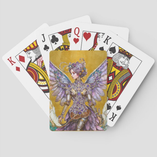 Bejeweled Sugar Plum Fairy Poker Cards (Back)