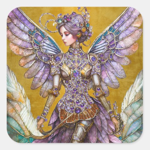 Bejeweled Sugar Plum Fairy Square Sticker