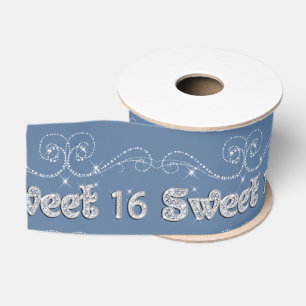 Bejeweled Sweet 16 Ribbon Design
