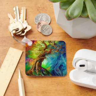 Bejeweled Tree Keychain