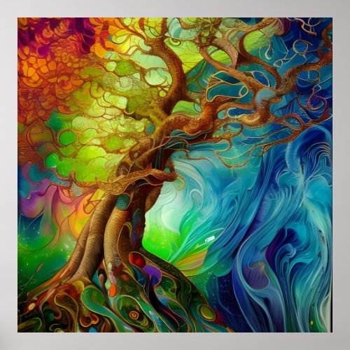 Bejeweled Tree of Life Poster