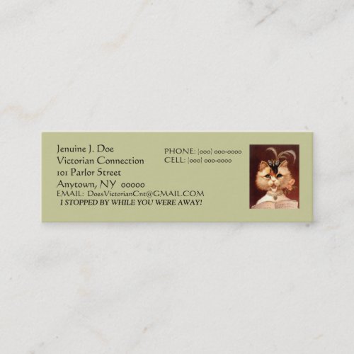 BEJEWELED VICTORIAN PARLOR CAT CALLING/CONTACT CRD BUSINESS CARD TEMPLATES