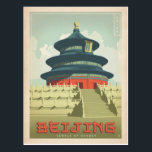 Bejing, China Postcard<br><div class="desc">Anderson Design Group is an award-winning illustration and design firm in Nashville, Tennessee. Founder Joel Anderson directs a team of talented artists to create original poster art that looks like classic vintage advertising prints from the 1920s to the 1960s.</div>