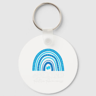 bekind autism awareness rainbo keychain