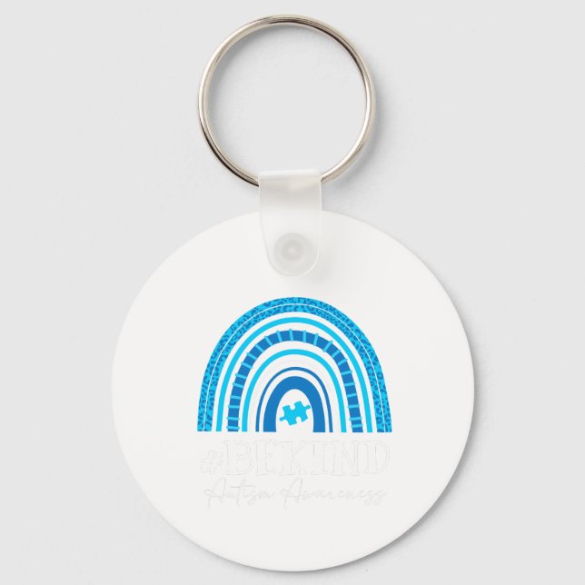 bekind autism awareness rainbo keychain (Front)