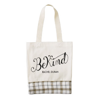 bekind calligraphy tote bag