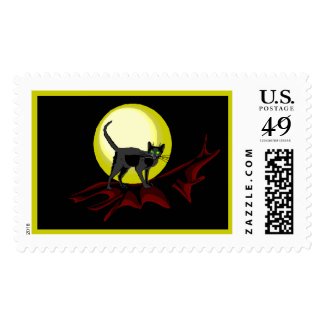 Bela Black Cat by Wendy C. Allen Postage