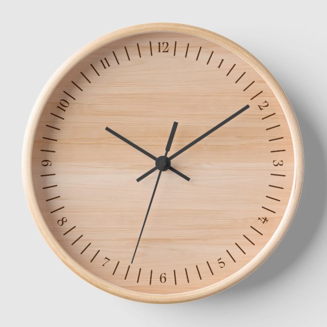 Bela Design Wooden, Minimalist Wood Modern  Clock (Front)