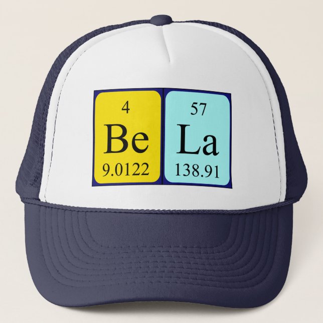 Bela periodic table name hat (Front)