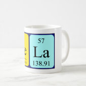 Bela periodic table name mug (Front Right)