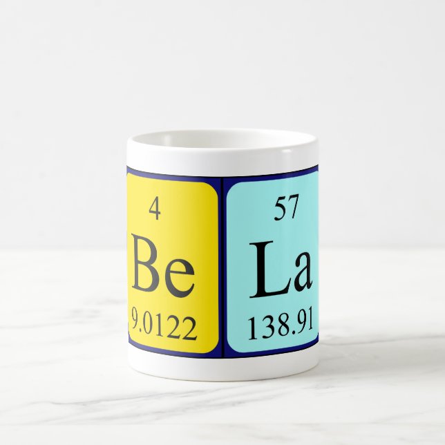 Bela periodic table name mug (Center)
