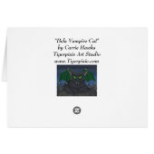Bela Vampire Cat Gothic Fantasy Art Card (Back Horizontal)