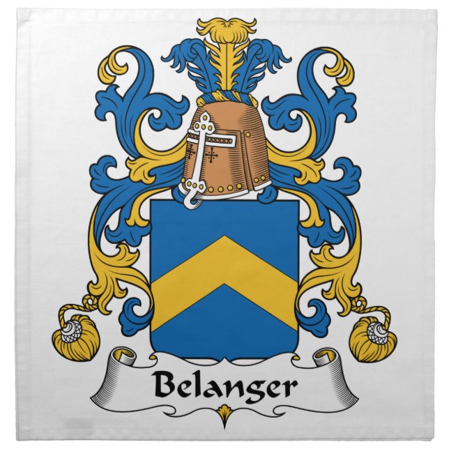 Belanger Family Crest Napkin (Front)