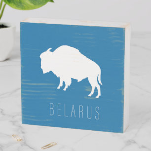 Belarus Беларусь Bison Зубр Картина Wooden Box Sign
