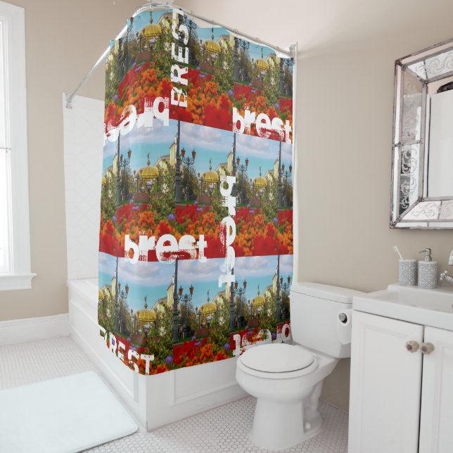 Belarus Беларусь Brest Брест Architecture City Shower Curtain (In Situ)