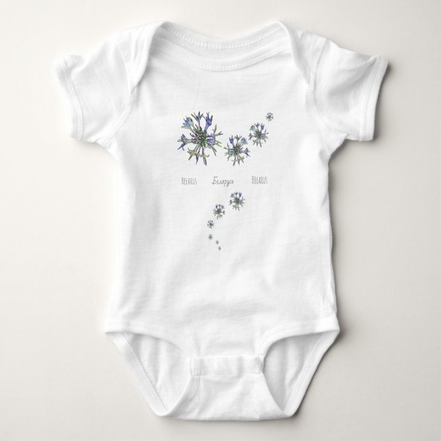 Belarus Беларусь Corn Flower Валошкі Baby Bodysuit (Front)