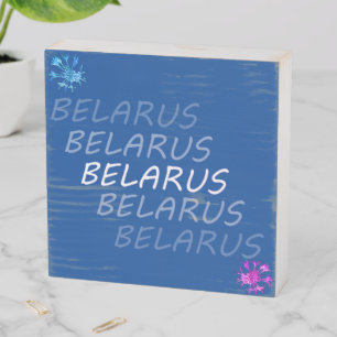 Belarus Беларусь Corn Flower Василек Картина Wooden Box Sign