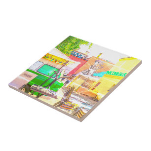 Belarus Беларусь Minsk Минск Architecture Graffiti Ceramic Tile