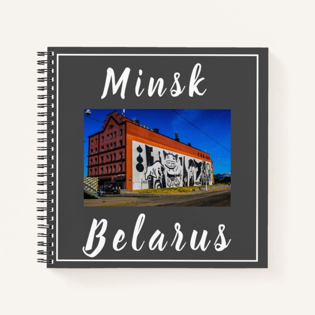 Belarus Беларусь Minsk Минск Architecture Graffiti Notebook (Front)