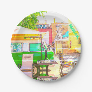 Belarus Беларусь Minsk Минск Architecture Graffiti Paper Plates