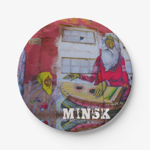 Belarus Беларусь Minsk Минск Architecture Graffiti Paper Plates