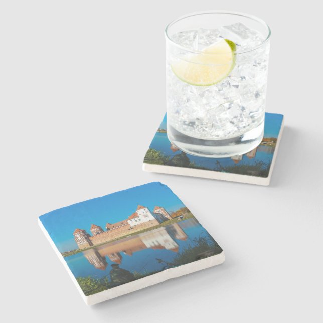 Belarus Беларусь Mir Castle Architecture  Stone Coaster (Side)