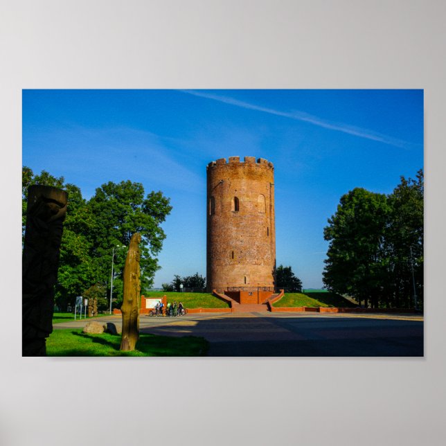 Belarus Беларусь Tower of Kamyenets Belaya Vezha Poster (Front)