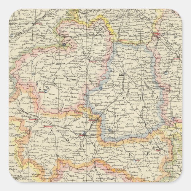 Belarus and Ukraine Square Sticker (Front)