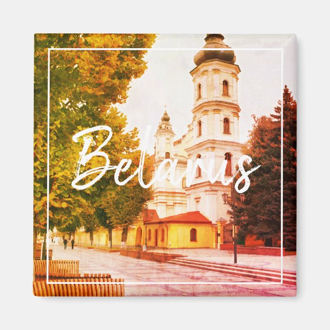 Belarus Architecture Pinsk Cityscape Magnet (Front)
