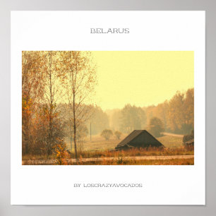 Belarus Architecture Rural Landscape Poster