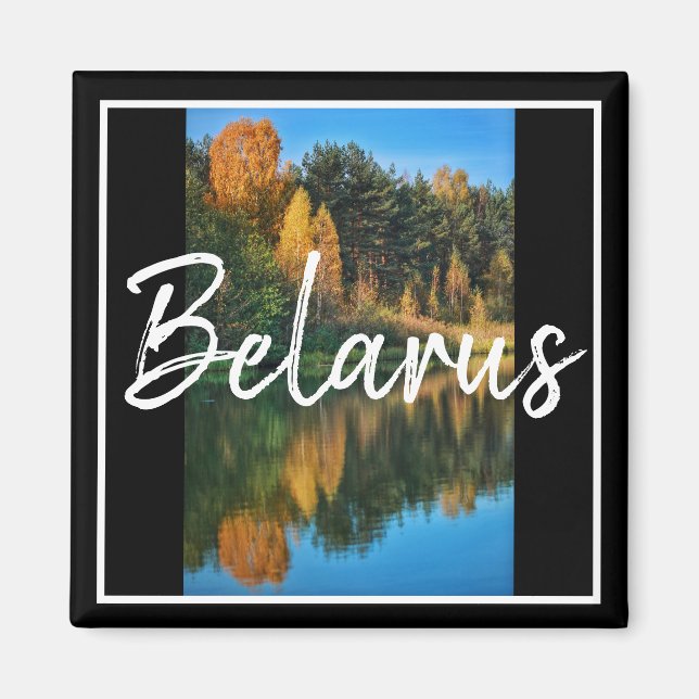 Belarus Autumn Landscape Nature Magnet (Front)