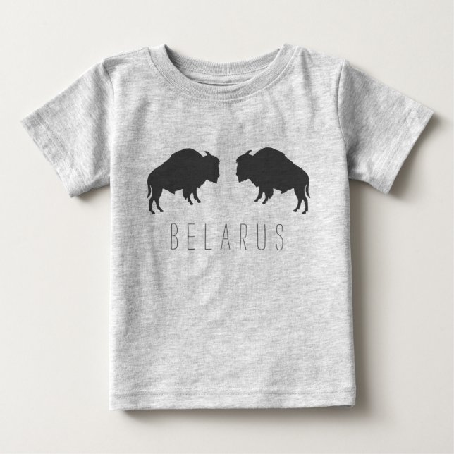 Belarus Belarusian Bison Зубр Беларусь Baby T-Shirt (Front)