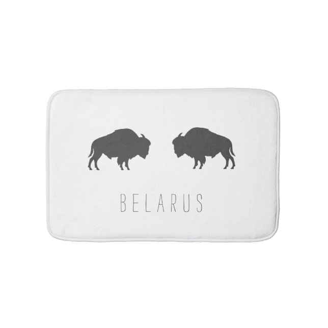 Belarus Belarusian Bison Зубр Беларусь Minimalism Bath Mat (Front)