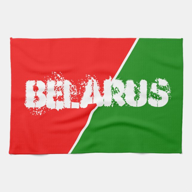 Belarus Belarusian National Flag Colours Kitchen Towel (Horizontal)