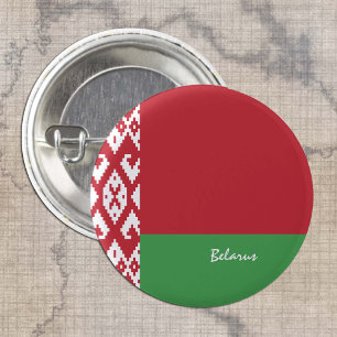 Belarus button, patriotic Belarus Flag fashion Button