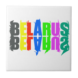 Belarus Colourful Happy Letters Ceramic Tile