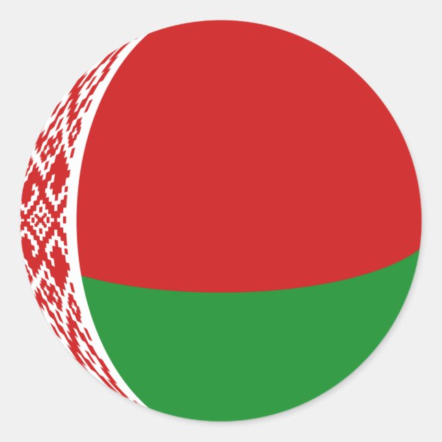 Belarus Fisheye Flag Sticker (Front)