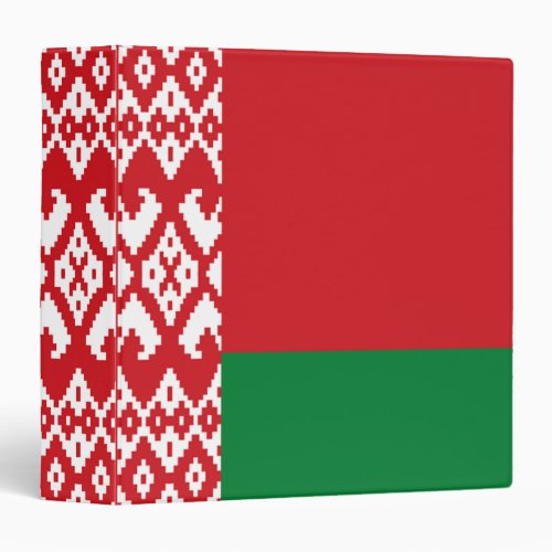 Belarus Flag 3 Ring Binder
