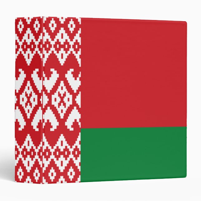 Belarus Flag 3 Ring Binder (Front/Spine)