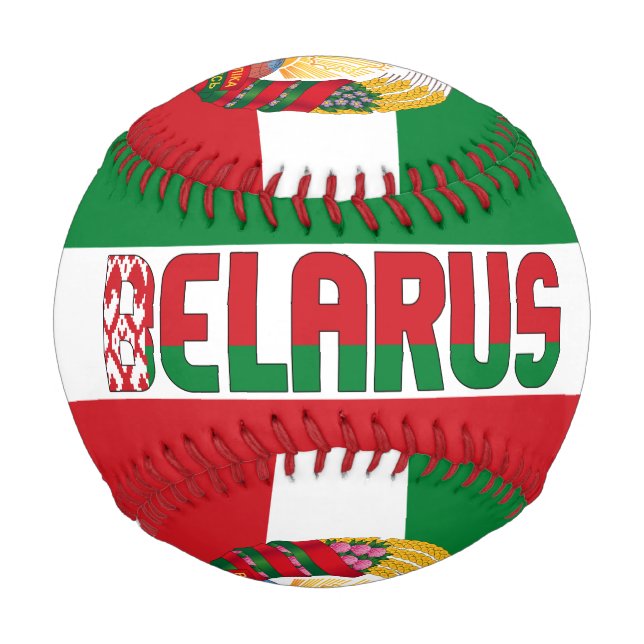 Belarus Flag and Coat of Arms Patriotic Baseball (Front)